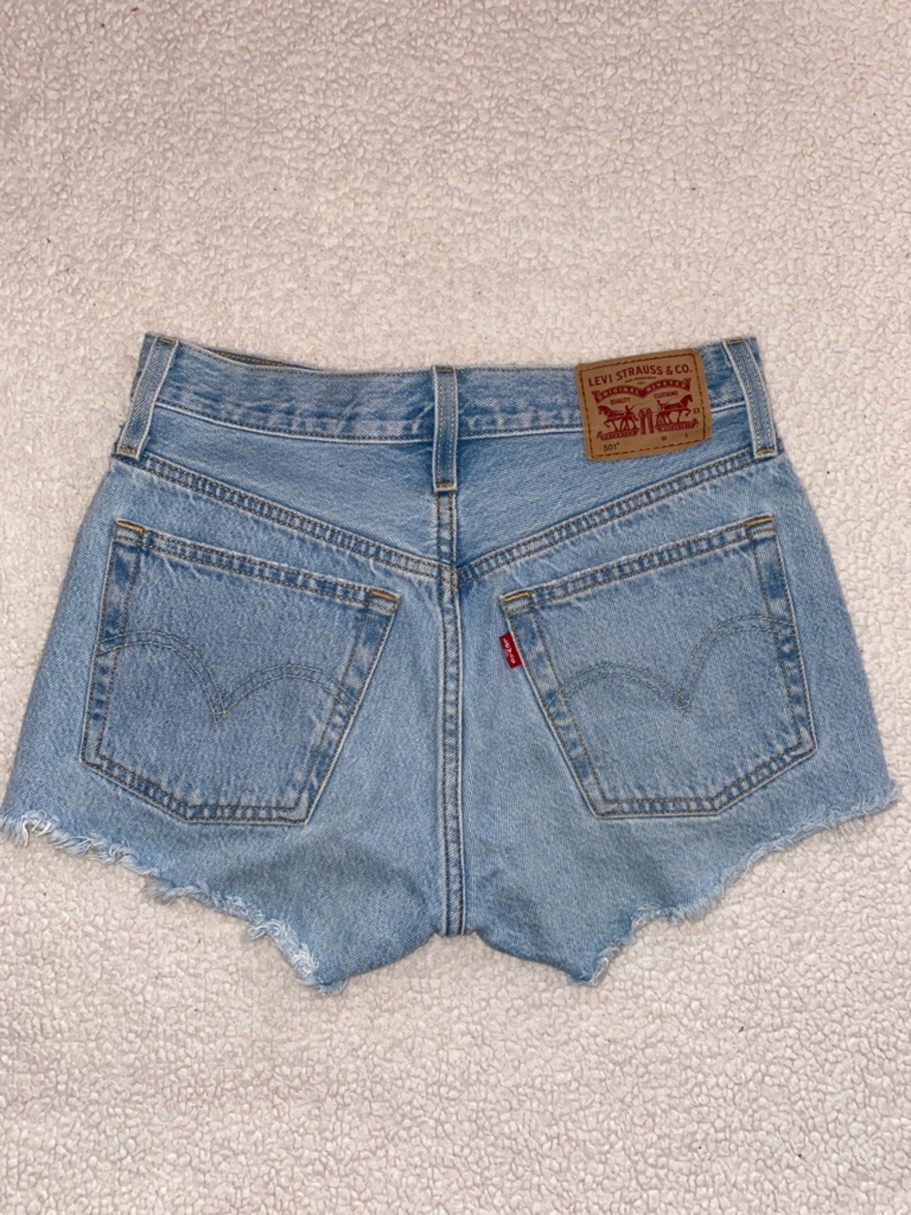 Levi's Light Blue Denim Cutoff Shorts 501 size 24